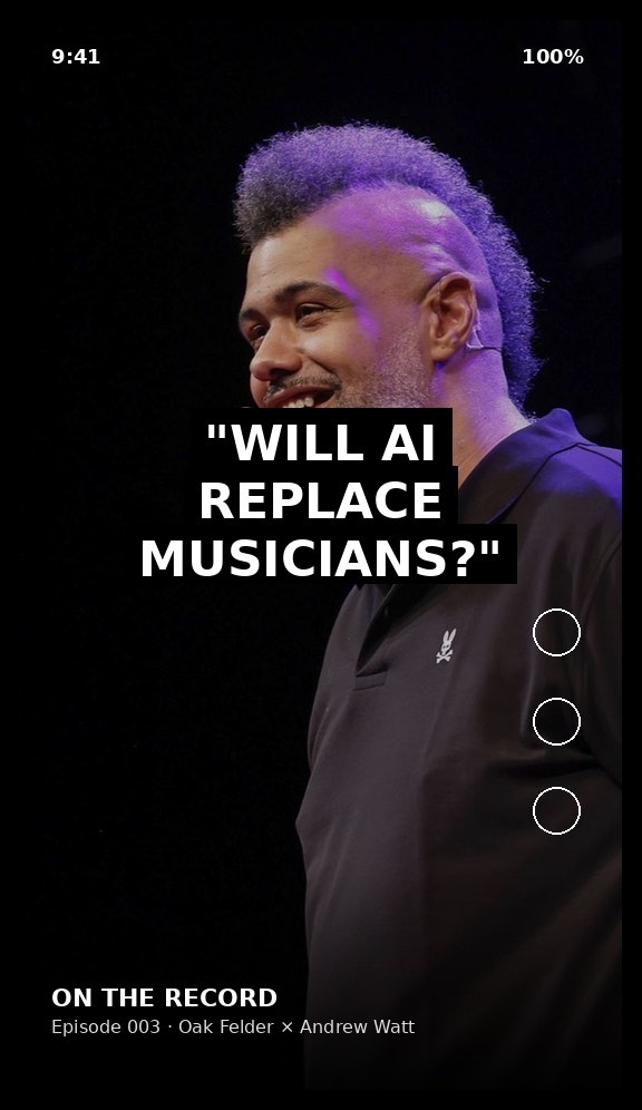 Vertical clip mockup: Will AI Replace Musicians?